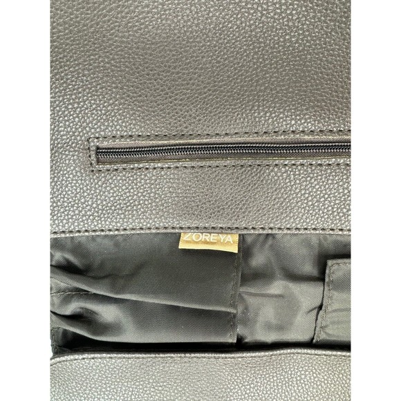 ZOREYA Z'OREYA Makeup Brush Bag Carrier for Cosmetics Brown with Snaps Pocket - Picture 7 of 9